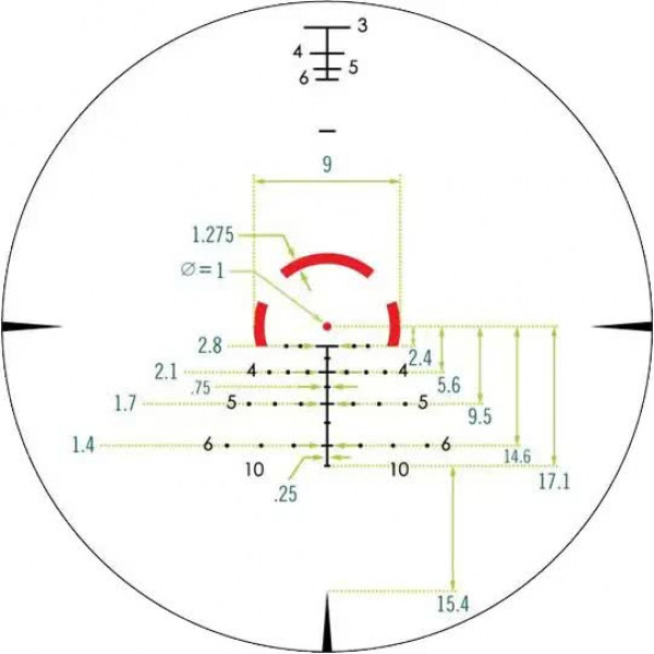 Прицел оптический Vortex Strike Eagle 1-8x24 сетка AR-BDC3 c подсветкой