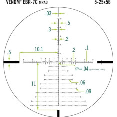 Прицел оптический Vortex Venom 5-25x56 FFP с сеткой EBR-7C MRAD Прицел оптический Vortex Venom 5-25x56 FFP с сеткой EBR-7C MRAD