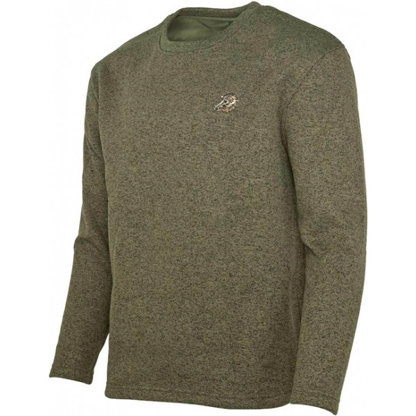 Пуловер Orbis Textil Herrenpullover Strick-Fleece. L. Оливковий