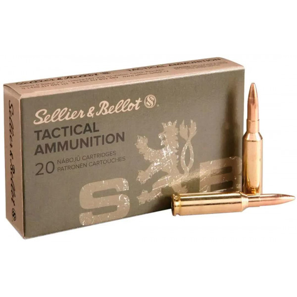 Патрон Sellier & Bellot кал. 6.5 Creedmoor пуля FMJ-BT масса 9,1 грамм/ 140 гран. Нач. скорость - 810 м/с