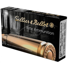Патрон Sellier & Bellot кал. 223 Rem куля SP маса 3,6 г/55 гран. Поч. швидкість 1006 м/с.
