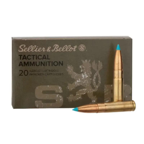 Патрон Sellier & Bellot кал. 300 AAC Blackout пуля TXRG Blue масса 7,1 г/110 гр