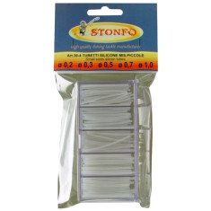 Кембрік силіконовий Stonfo 30-4 Box Clear Silicone Tube Small діам. 0.2-0.3-0.5-0.7-1.0mm
