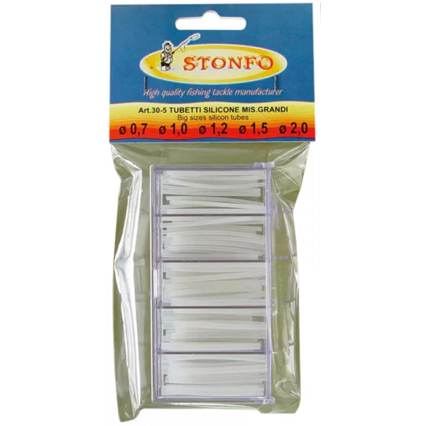 Кембрик силиконовый Stonfo 30-5 Box Clear Silicone Tube Big диам. 0.7-1.0-1.2-1.5-2.0mm