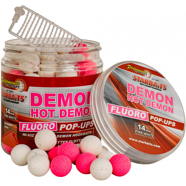 Бойлы Starbaits Fluo Pop-Ups Hot Demon 14mm 80gr