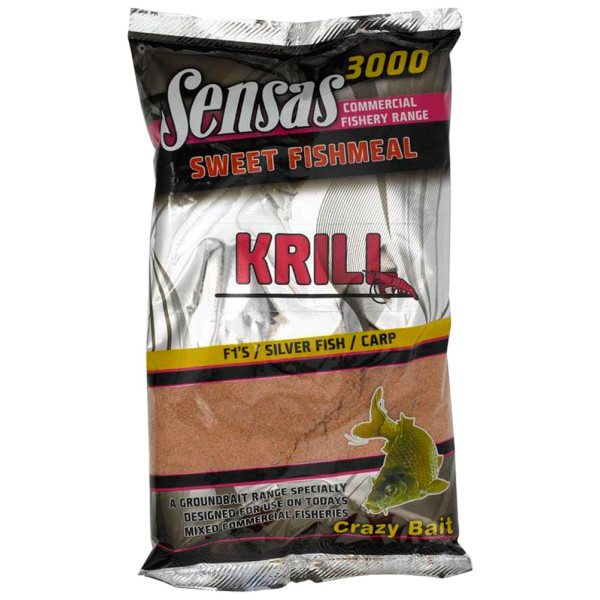 Прикормка Sensas 3000 Sweet Fishmeal UK Krill 1kg