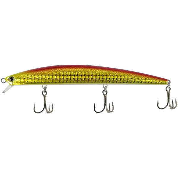 Воблер DUO Tide Minnow 125SLD-F 125mm 14.5g ABA0047 Chart Head Red Gold