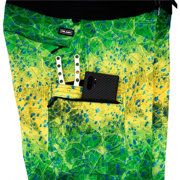 Шорты Pelagic Blue Water Fishing Shorts 40 ц:green dorado hex