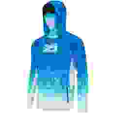 Реглан Pelagic Exo-Tech Hooded Fishing Shirt XXL ц:blue dorado hex