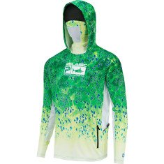 Реглан Pelagic Exo-Tech Hooded Fishing Shirt XXL ц:green dorado hex Реглан Pelagic Exo-Tech Hooded Fishing Shirt XXL ц:green dorado hex