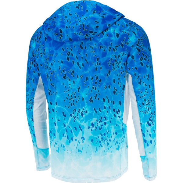 Реглан Pelagic Exo-Tech Hooded Fishing Shirt XXXL ц:blue dorado hex