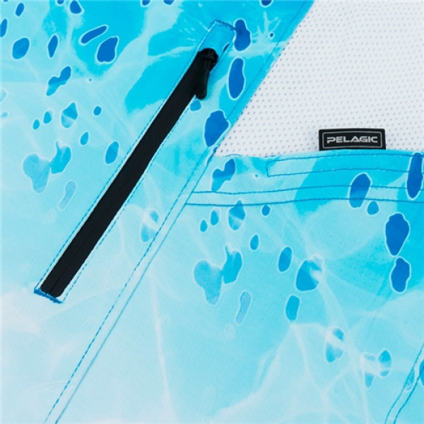 Реглан Pelagic Exo-Tech Hooded Fishing Shirt XXXL ц:blue dorado hex