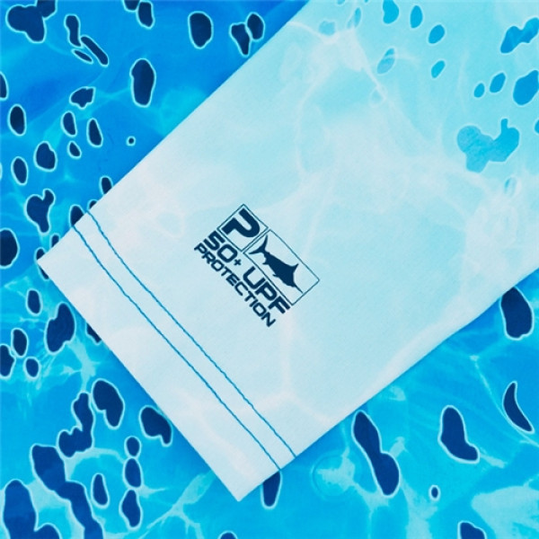 Реглан Pelagic Exo-Tech Hooded Fishing Shirt XXXL ц:blue dorado hex
