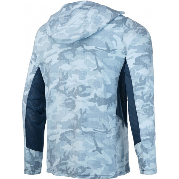 Реглан Pelagic Exo-Tech Hooded Fishing Shirt XXL ц:slate fish camo