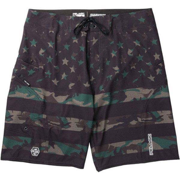 Шорты Pelagic Sharkskin Americamo Fishing Shorts 30 ц:green fish camo
