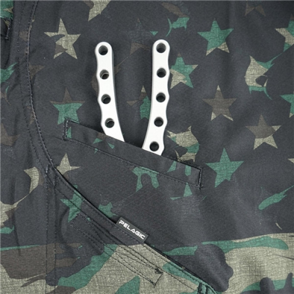 Шорти Pelagic Sharkskin Americamo Fishing Shorts 33 ц:green fish camo