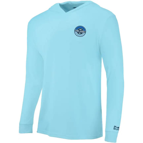 Реглан Pelagic Aquatek Built Fade Hoodie Fishing Shirt L ц:light blue