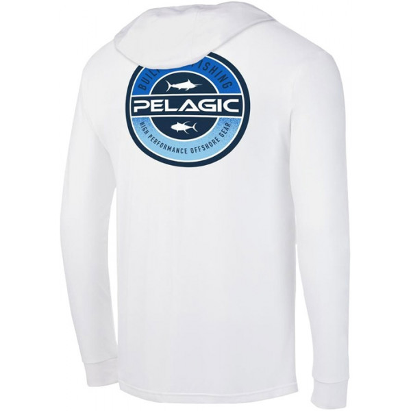 Реглан Pelagic Aquatek Built Fade Hoodie Fishing Shirt M ц:white