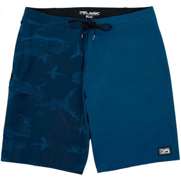 Шорты Pelagic Blue Water Fishing Shorts - Gyotaku. 40. Smokey blue