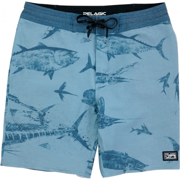 Шорти Pelagic Deep Drop Fishing Short - Gyotaku. 33. Slate