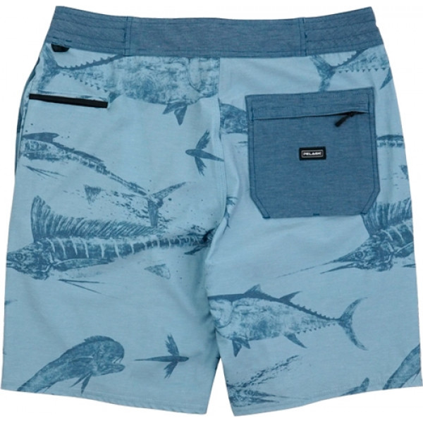 Шорты Pelagic Deep Drop Fishing Short - Gyotaku. 33. Slate