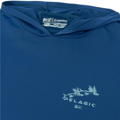 Реглан Pelagic Aquatek Hooded Fishing Shirt - Gyotaku. XXXL. Smokey blue Реглан Pelagic Aquatek Hooded Fishing Shirt - Gyotaku. XXXL. Smokey blue