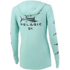 Реглан Pelagic Ultratek Hooded Fishing Shirt Gyotaku - Women`s. XL. Turquoise Реглан Pelagic Ultratek Hooded Fishing Shirt Gyotaku - Women`s. XL. Turquoise