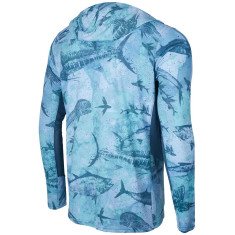 Реглан Pelagic Exo-Tech Hooded Fishing Shirt XL ц:blue Реглан Pelagic Exo-Tech Hooded Fishing Shirt XL ц:blue
