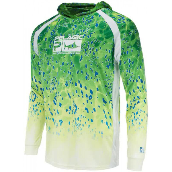 Реглан Pelagic Vaportek Hooded Fishing Shirt L ц:dorado green