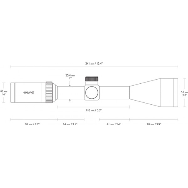 Приціл оптичний Hawke Vantage 4-12х50 сітка 22 LR Subsonic з підсвічуванням