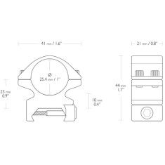 Кільця Hawke Match Mount. d – 25.4 мм. Medium. Weaver/Picatinny Кільця Hawke Match Mount. d – 25.4 мм. Medium. Weaver/Picatinny
