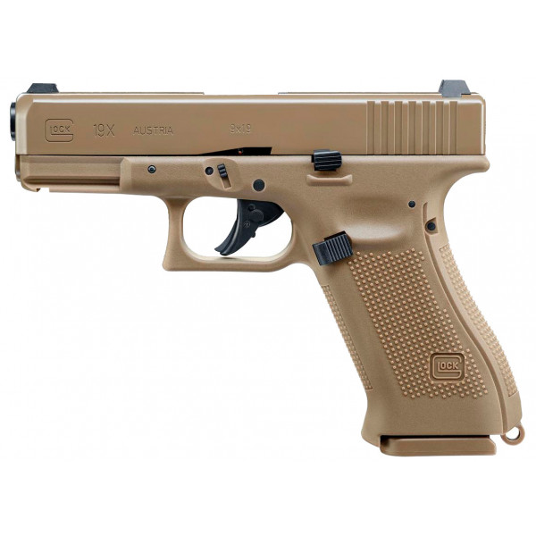 Пистолет пневматический Umarex Glock19X Tan Blowback кал. 4.5 мм ВВ