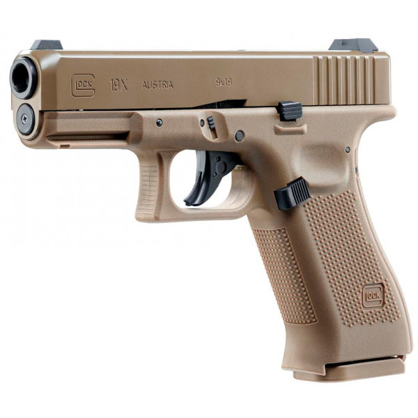 Пистолет пневматический Umarex Glock19X Tan Blowback кал. 4.5 мм ВВ