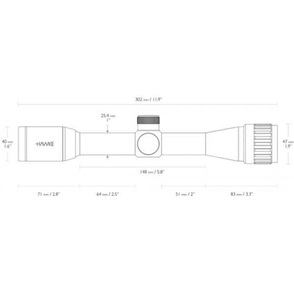 Оптичний приціл Hawke Vantage 4x32 сітка Mil Dot