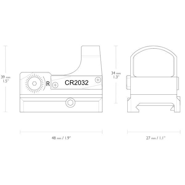 Прицел коллиматорный Hawke Micro Reflex Sight 3 MOA. Weaver