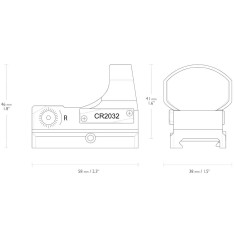 Прицел коллиматорный Hawke Reflex Sight "Wide View" 3 MOA. Weaver