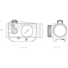 Приціл коліматорний Hawke Vantage 1x25 – Weaver. Сітка 3 MOA Dot Приціл коліматорний Hawke Vantage 1x25 – Weaver. Сітка 3 MOA Dot