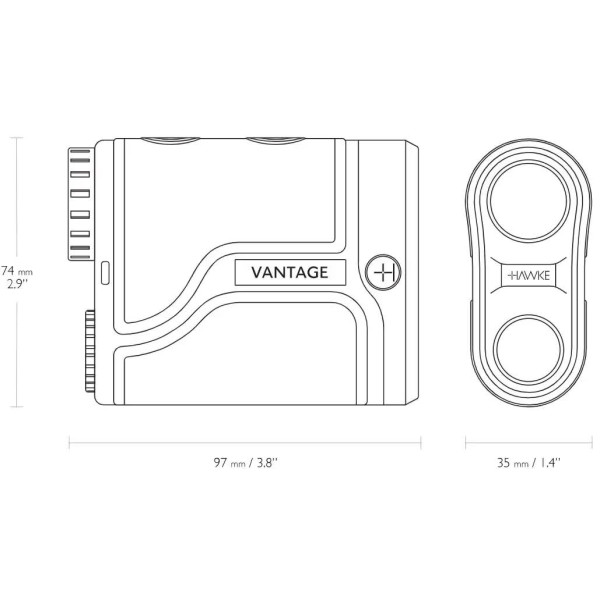 Далекомір лазерний Hawke Vantage LCD 6x21 900м