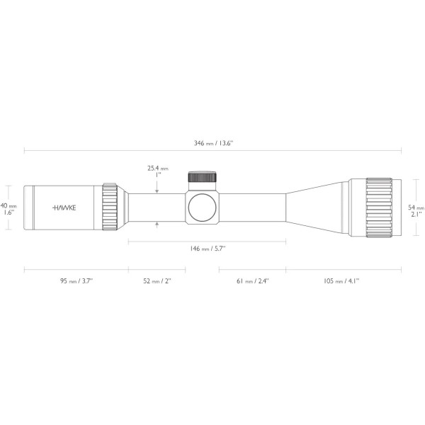 Приціл оптичний Hawke Vantage 4-12х40 АТ сітка Mil-Dot