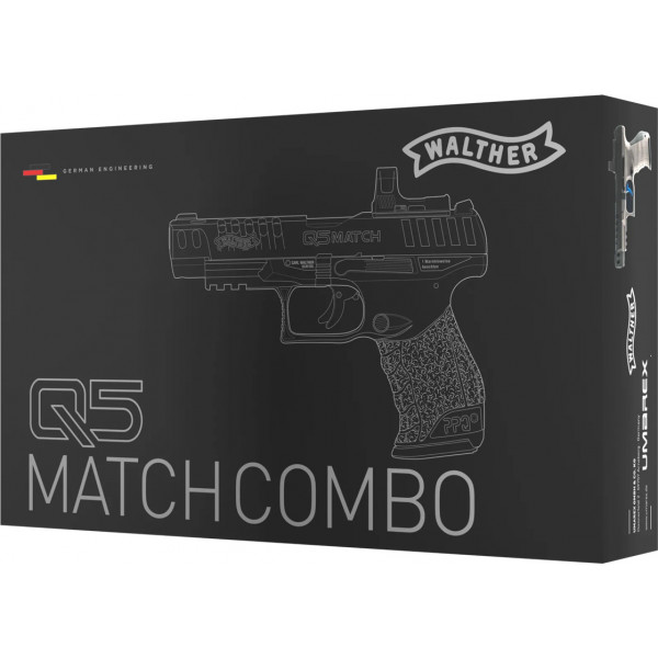 Пистолет пневматический Umarex Walther Q5 Match Combo CO2 кал. 4,5 мм