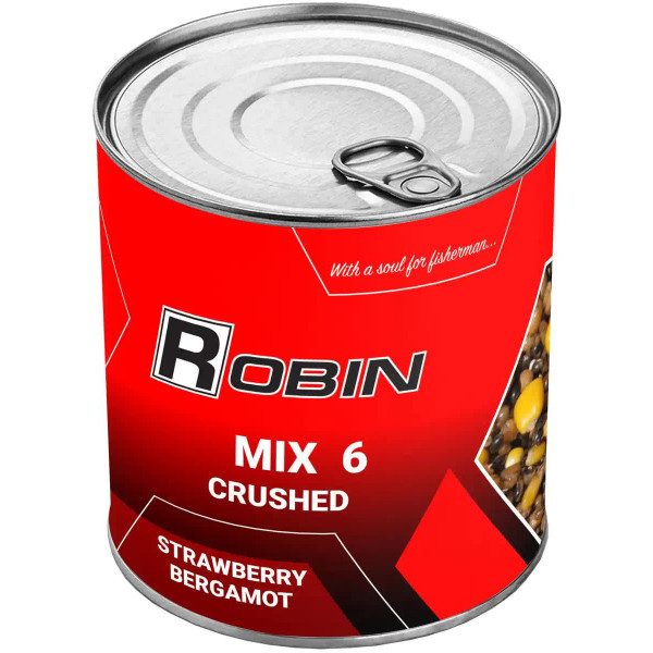 Зерновая смесь Robin Микс 6-ти Зерен Клубника Бергамот Дробленая 900мл (ж/б)