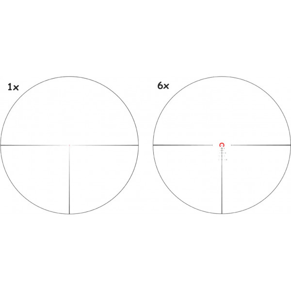 Оптичний приціл Vector Optics Continental 1-6x28. Сітка BDС з підсвічуванням