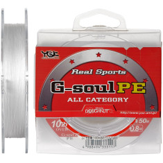 Шнур YGK Real Sports G-Soul PE 150m (білий) #0.4/0.104mm 6lb
