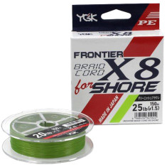 Шнур YGK Frontier Braid Cord X8 150m (зелений) #1.2/0.185 mm 20lb/9.0 kg