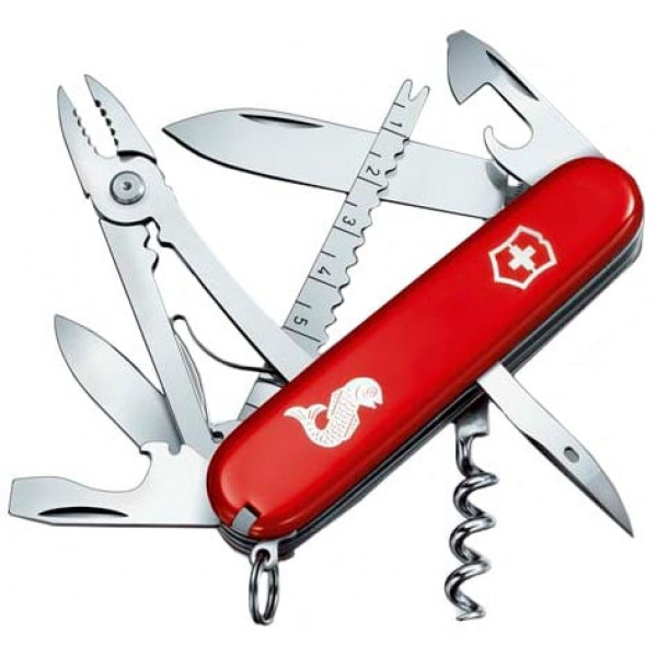 Нож VICTORINOX 1.3653.72 Swiss Army Angler ц: красный