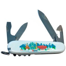 Нож VICTORINOX 1.3603.7R2KYIV Swiss Army Spartan белый с логотип. \