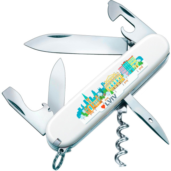 Нож VICTORINOX 1.3603.7R2LVIV Spartan с логотипом \