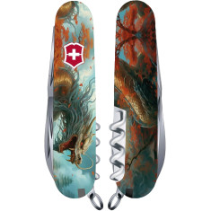 Нож VICTORINOX 1.3713.7_Z3230p Swiss Army Huntsman Zodiac Боевой дракон