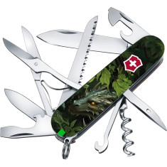 Нож VICTORINOX 1.3713.3_Z3240p Swiss Army Huntsman Zodiac Зеленый деревяный дракон