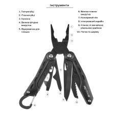 Мультитул Active Ranger Tool. Цвет - black